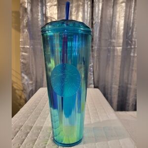 Starbucks 2021 Kaleidoscope Turquoise Prism Teal Diamond Tumbler Collectible Fun